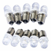10 st E10 12V Spot LED-lampa Varmvit