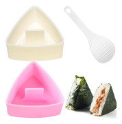 Triangel Onigiri Form, Återanvändbart Sushi Tillverkningskit, Handgjord Risboll Sushi Form, Bento Risboll Köksredskap, för DIY Bento, Sushi, Snacks