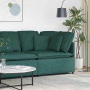 vidaXL Hörnmodul för soffmodul med dynor mörkgrön 100 cm
