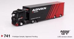Mercedes-Benz Actros w/ Racing Transporter ADVAN - Mini GT