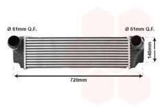 Intercooler för BMW 5-serieversion: 520 D (+Touring) / 535 D (XDrive) (+Touring) från 2010 till 2020