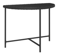 Trädgårdsbord i konstrotting - Slitstarkt och lättskött | Färg: Svart | Storlek: 100x50x75 cm
