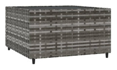 Loungebord fyrkantigt grå 50x50x30 cm konstrotting