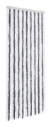 vidaXL Insektsdraperi grå och vit 56x200 cm chenille
