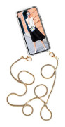 BOOM iPhone 14 Pro Max skal med mobilhalsband - Chain Golden