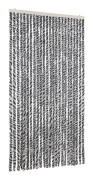 vidaXL Insektsgardin grå och svart och vit 100x220 cm chenille