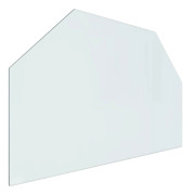 Glasskiva för öppen spis 80x50 cm - Skyddsglasplatta av härdat glas | Färg: Transparent | Storlek: 80x50 cm