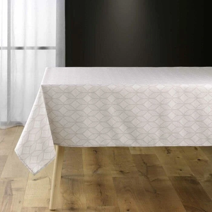 Duk rektangulär 145 x 240 cm polyester tryckt zipo Natur