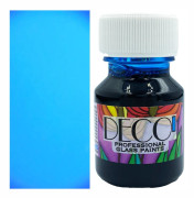 DECO' målat glas kallfärg Renesans 120 BLÅ CYAN 30ml