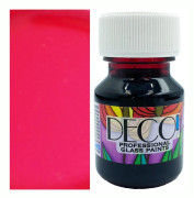 DECO' glasfärg, kallmålat glasdekor, Renesans 132 KARMIN 30ml