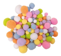 Pompoms Pastellfärger 100-pack Playbox