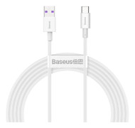 Baseus Superior Series USB-C Data & Laddningskabel - 66W, 2m - Vit