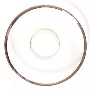 Ljusmanschett för kronljus i glas med silverkant