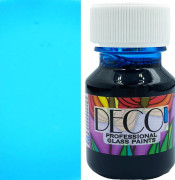 DECO' glasfärg kallmålat glas dekoration Renesans 121 BLÅ 30ml