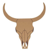 Dekorativ support - Artemio - Bisonhuvud - 25 cm x 23,6 cm - Anpassningsbar - MDF