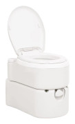 vidaXL Inbyggd campingtoalett vit 24+17 L HDPE & PP