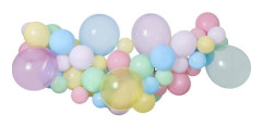 Ballonggirlang i pastellfärger, 65 st. 31324