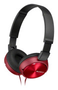 MDRZX310R.AE - Sony MDR-ZX310 - Hörlurar - fullstorlek - kabelansluten - 3,5 mm kontakt - röd