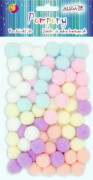 Pom Poms 2cm, Blandade Färger, 60 stycken