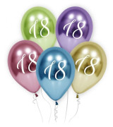 Latex balloons for the eighteenth birthday 18th birthday 5 pcs