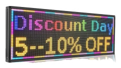 Fullfärgs programmerbar LED-skylt, hög ljusstyrka 4500 CD, för utomhusbruk, IP47 vattentålig