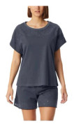 Schiesser Casual Nightwear Short Pyjama Set Mörkgrå bomull 40 Dam
