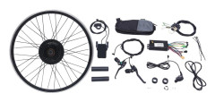 Elcykelkonverteringskit, 5-växlad justering, 500W borstlös motor, hållbar aluminiumram