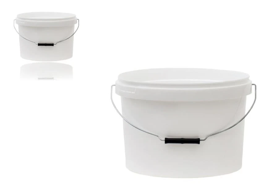 Pickle hink med metallöron Ovalt lock 12 liter