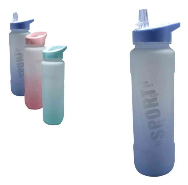 Färgad vattenflaska + sugledning 770ml Lu-20