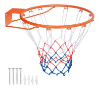 Ø37cm basketkorg med ring & Nät för dörr & Väggmonterad inomhus Mini Basket Hoop Orange