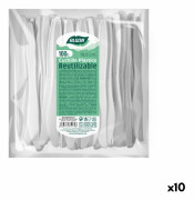 Knivset Algon Återanvändningsbar Vit 10 antal 19,6 cm