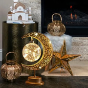 Ramadanlampor, Eid Dekorationer, Månbordslampa, Ramadan Dekorationer för Hemmet, Eid Gåvor till Barn, Familj, Batteridriven Style 2