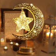 Ramadanlampor, Eid Dekorationer, Månbordslampa, Ramadan Dekorationer för Hemmet, Eid Gåvor till Barn, Familj, Batteridriven Style 1
