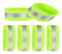 6 st Reflexband, Reflexremsor, för Utomhusjogging Cykling Löpning Ridning Barn, Kardborreknäppning, Elastiskt Självlysande Band