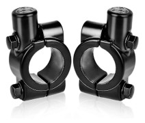 Motorcykelspegelhållare för 22mm Styrfäste (Svart)