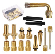 15 st Cykelventiladapterset Reduceringsmunstycken Däckpumpadapterset Bollpumpsnål Universal.