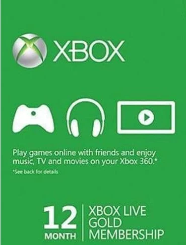 Xbox Live Gold-kort 12 månader - Microsoft - Xbox 360 - Onlineåtkomst - Import - Gold-utgåvan