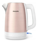Philips Daily Collection HD9350/96, 1,7 l, 2200 W, Guld, Metallisk, Rosa, Vit, Polykarbonat, Rostfritt stål, Vattennivå indikator, Sladdlös