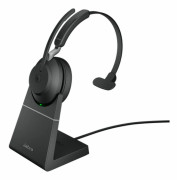 Jabra Evolve2 65 MS Mono - Headset - på örat - konvertibel - Bluetooth - trådlös - USB-A - ljudisolerande - svart - med laddningsställ - Certifiera...