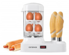 Orava HM-03, Varmkorvsmaskin grill, Vit, 2 styck, 250 W, 252 mm, 275 mm