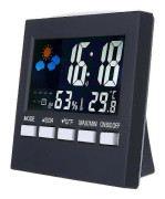 Väderklocka Färgskärm Ny Digital Display Termometer Luftfuktighetsklocka Färgglad LCD Alarm Kalender Väder