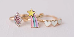Barnringar, Boutique Heart Star 3-Pack - Great Pretenders