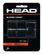 HEAD Head Super Comp Overgrip, unisex, svart, paket med 3 - 285088BK