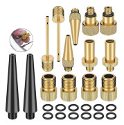 26 st Cykelpumpadapter - Schrader Presta Ventil Cykeldäckpump Adapter AV DV SV med Inflator Munstycke Kompressor Adapter för Mountainbike Ballo