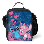 Barn pojkar flickor Lilo och Stitch isolerad matlåda, återanvändbar matkasse för picknick och skola, perfekt för varma och kalla snacks och bentolådor D