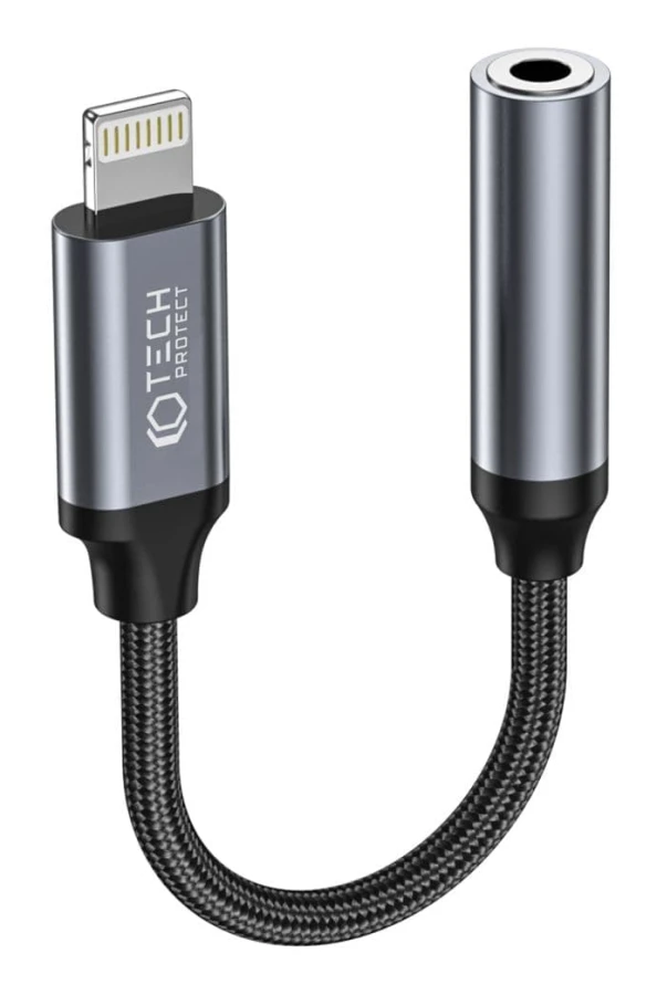 Tech-Protect Lightning To Mini Jack (3.5mm) Adapter - Svart