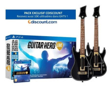 Packa Guitar Hero Live PS4-spel + 2 gitarrer för PS4- USED