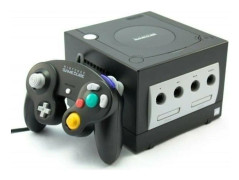 Svart Nintendo Gamecube-konsol + 1 handkontroll + 1 minneskort- USED