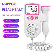 Hemma Fetal Doppler, Baby Fickhjärtfrekvens Doppler Hjärtmonitor för Graviditet och Test Klar