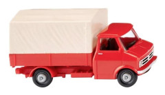 Wiking 035204 H0 Trucks modell Opel Lastbil med flak (Bedford), blodorange